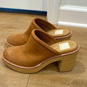 Dolce Vita Brown Leather Clogs- size 9